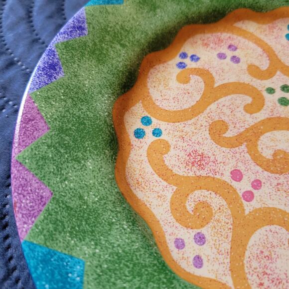 Sango Candy Mountain Salad Plate Sue Zipkin Potpourri Whimsy Boho Vintage - Picture 2 of 7